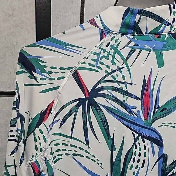 Puma‎ Floral Paradise 1/4 Zip Sweatshirt Golf Athleisure Tennis Size Small NWT - Picture 9 of 10